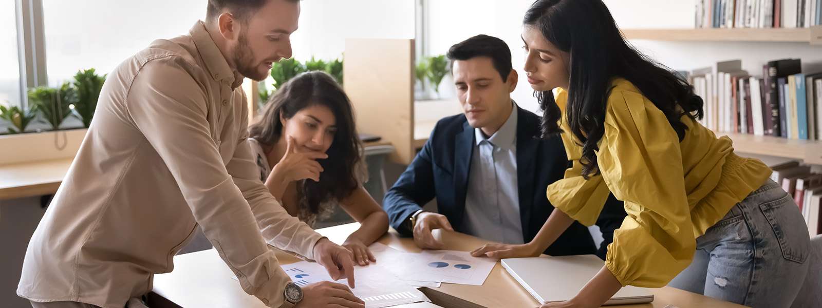 team working in corporate style