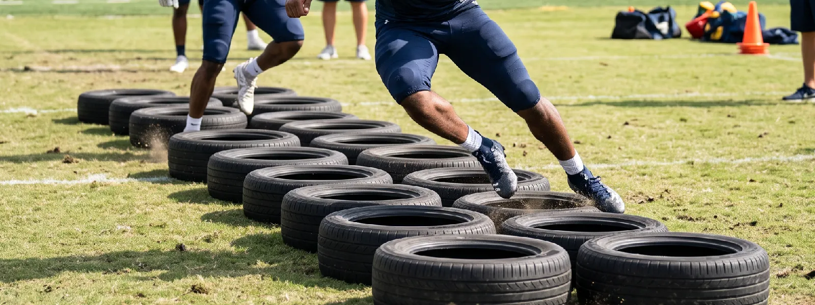 agility practice in tires